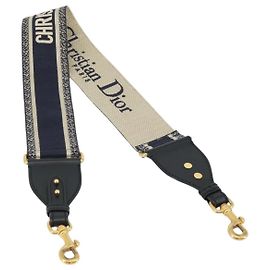 Christian Dior Shoulder Strap Canvas 36.6"" Navy Auth ep14317 Navy blue