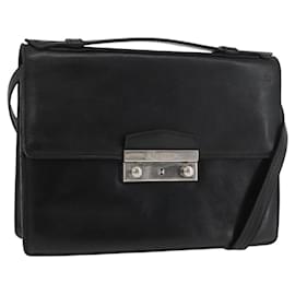 VERSACE Schultertasche aus Leder Schwarz Silber Auth bs34660 Schwarz Silber