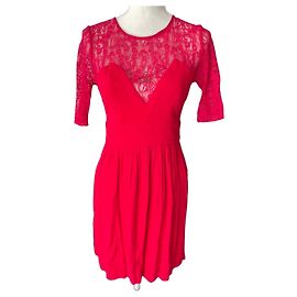 Vestido vermelho de renda da Sandro Vermelho
