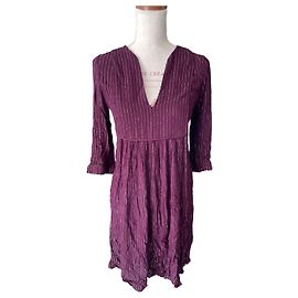 Autre Marque Vestido roxo com listras prateadas Roxo