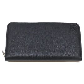 Loewe Anagram Logo Black Long Wallet Black