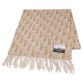 Xale de lã bege Christian Dior Bege