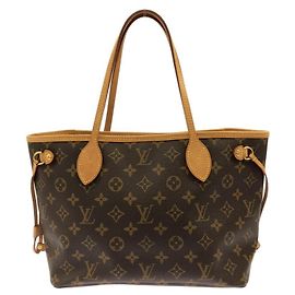 Bolso Louis Vuitton Monogram Neverfull PM Castaño Fucsia