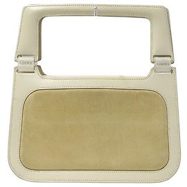 Loewe Beige Suede Leather Handbag Beige