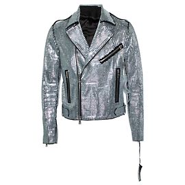 Balmain, Crystal embellished biker jacket Multiple colors