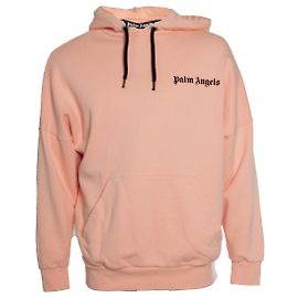 Palm Angels, Moletom oversized com logo em veludo Rosa