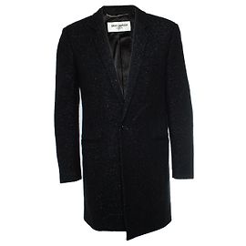 Saint Laurent, Wool coat with lurex 2018 Black