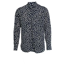 Camisa azul e branca de bolinhas Saint Laurent Multicor