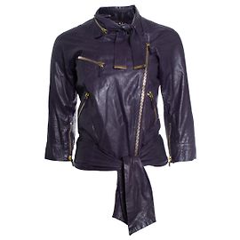 Gucci, Purple leather biker jacket Purple