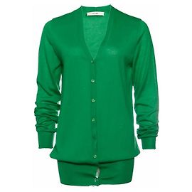 Céline Celine, cardigan aus Apfelgrünem Kaschmir. Grün