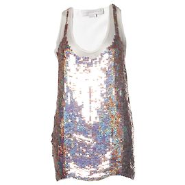 Stella Mc Cartney Stella McCartney, sequinned tanktop White