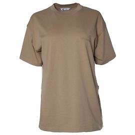 Balenciaga, camiseta com bordado de logo em camelo Amarelo Camelo