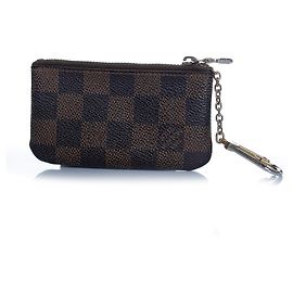 Louis Vuitton, Damier ebene canvas coin pouch Brown