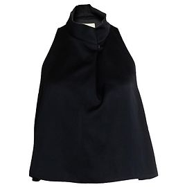 Nanushka, black satin top Black