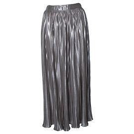 Autre Marque Saloni, metallisch plissierter Rock Metallisch