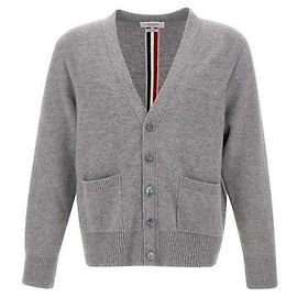 Thom Browne Gestrickte Merinowolle Piqué-Cardigan Braun