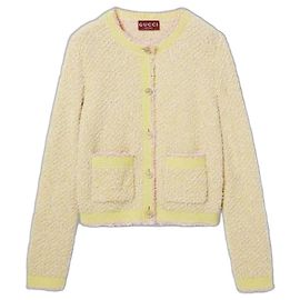 Gucci Cardigan en mélange de coton Doré