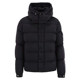 Moncler Maya Hooded Short Down Jacket Blue