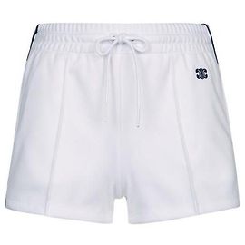 Céline Mini Shorts in Double-Faced Jersey Blue