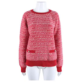 Chanel Langarm-Strick Rot