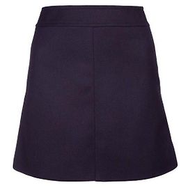 Céline TRAPEZE Minirock aus doppelt gestrickter Wolle Schwarz