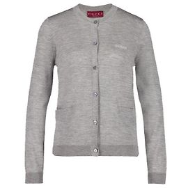 Gucci Kaschmir-Seiden-Cardigan Silber