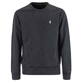 Ralph Lauren Loopback Terry Sweatshirt mit Pony-Logo Schwarz
