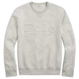 Ralph Lauren Doppelt gestrickter Sweatshirt mit gesticktem Logo Silber