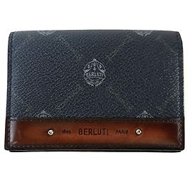 Berluti Canvas Card Holder Black