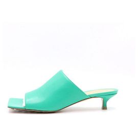 Bottega Veneta Lambskin Stretch Women's Mule Sandals Green