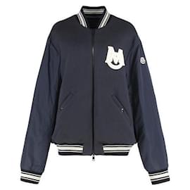 Moncler Reversible Down Bomber Jacket Blue