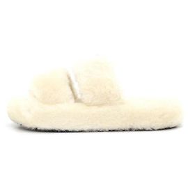 Céline Triomphe Shearling Slide Women Slipper Brown