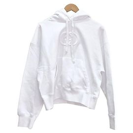 Gucci Moletom com capuz e logo Branco