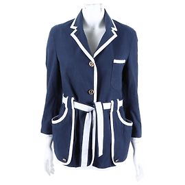 Thom Browne Veste Bleu