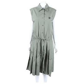 Miu Miu Ärmelloses Kleid Grün