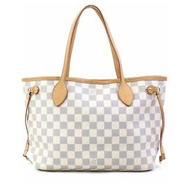 Louis Vuitton Neverfull PM Damier Azur Tote Bag Blau