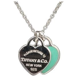 Tiffany & Co Return to Tiffany Silver Necklace Black