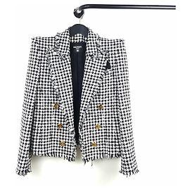 Balmain Giacca Blazer a Quadri Multicolore