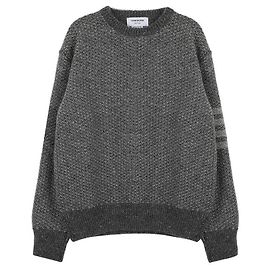 Thom Browne Streifen Tonal Stitch Mohair Tweed Strick Braun