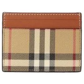 Burberry Check Card Case Brown