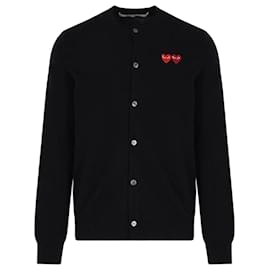 Comme Des Garcons Pull à col rond double logo AX Noir