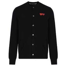 Comme Des Garcons Rundhals-Pullover mit doppeltem Logo AX Schwarz