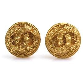 Boucles d'oreilles clips en or Chanel Doré