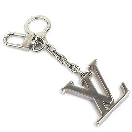 Louis Vuitton Silver Metal Keyring Charm Silvery
