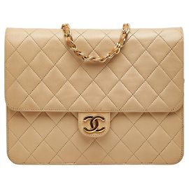 Borsa a spalla matelassé Chanel Coco Mark Beige