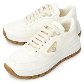 Prada Tênis de couro Branco