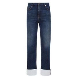 Loewe Jeans da pescatore con risvolto in denim Blu