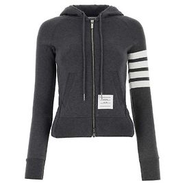 Thom Browne Moletom com zíper completo Classic Loopback Marrom