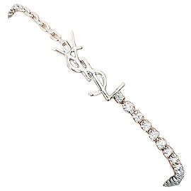 Saint Laurent Pulseira de corrente com charme de strass Cassandra Laranja