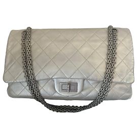 Chanel 2.55 Medium double flap Argenté